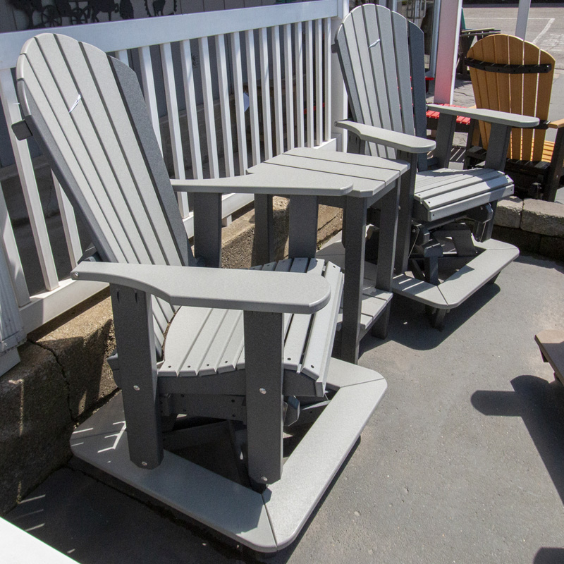 Counter Height Swivel Glider - Dark Gray & Light Gray