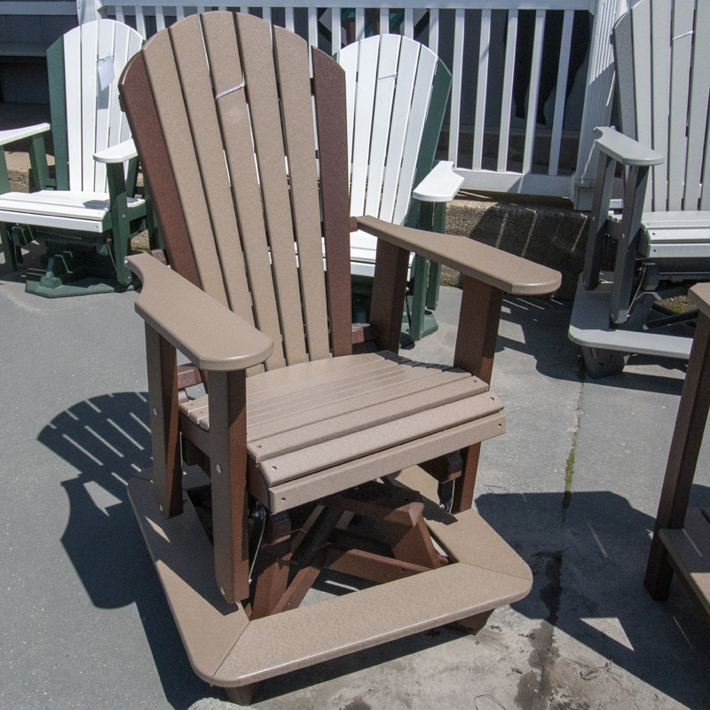 Counter Height Swivel Glider - Tudor & Weathered Wood