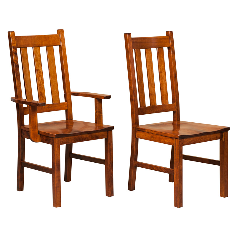 Amish wood dining chairs online