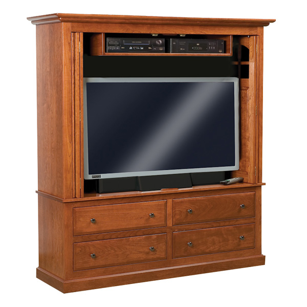 Contemporary Mission Enclosed TV Cabinet  Amish Furniture by Shipshewana  Furniture Co.