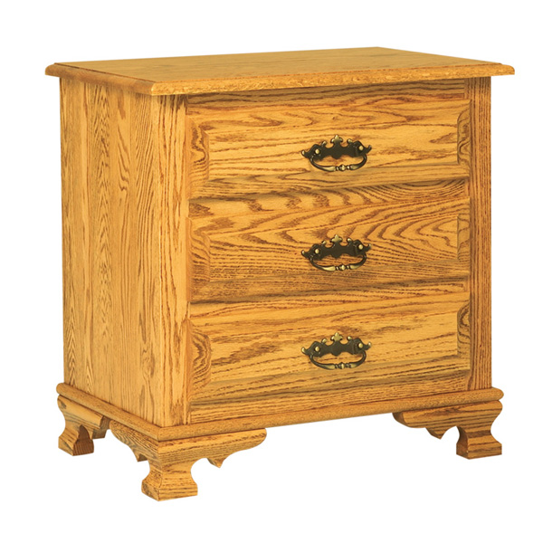 JR Heritage 3 Drawer Nightstand 25"H