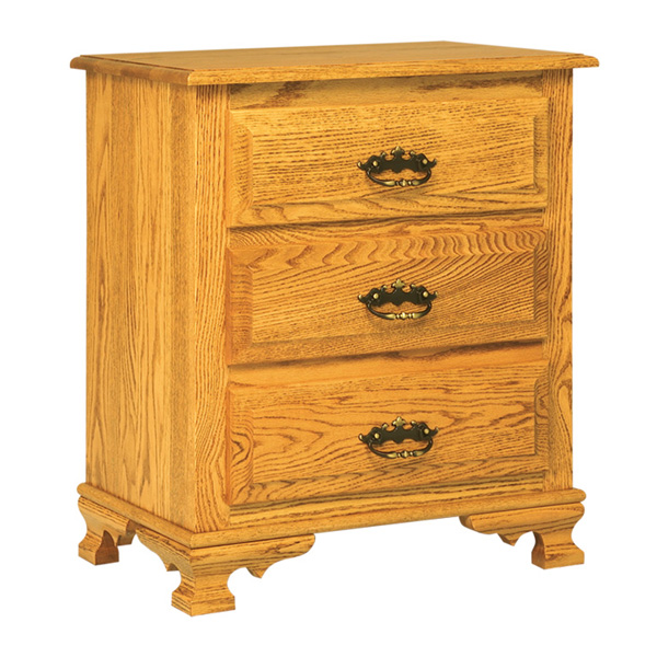 JR Heritage 3 Drawer Nightstand 29"H