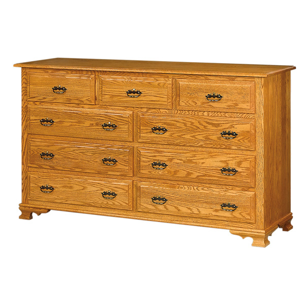 JR Heritage 72" 9 Drawer Mule Dresser