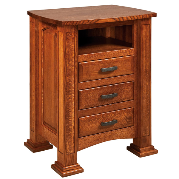 Lexington 3 Drawer Nightstand with Opening
