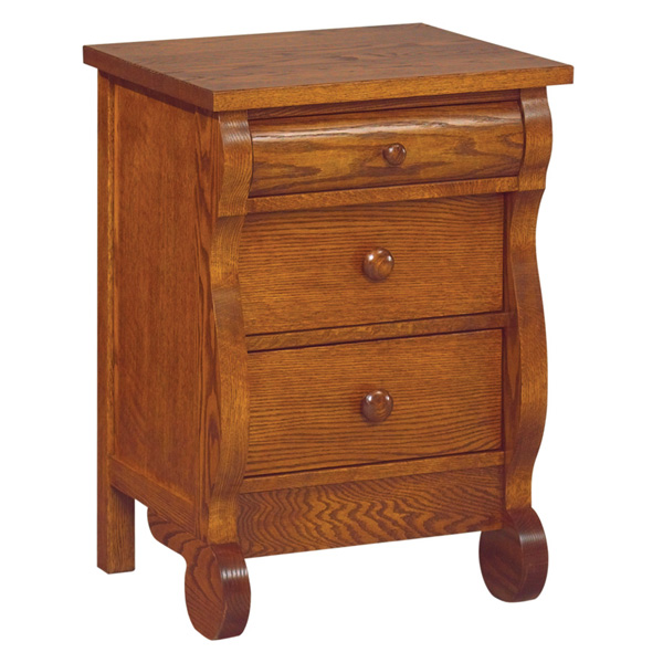 Old Classic Sleigh 3 Drawer Narrow Nightstand
