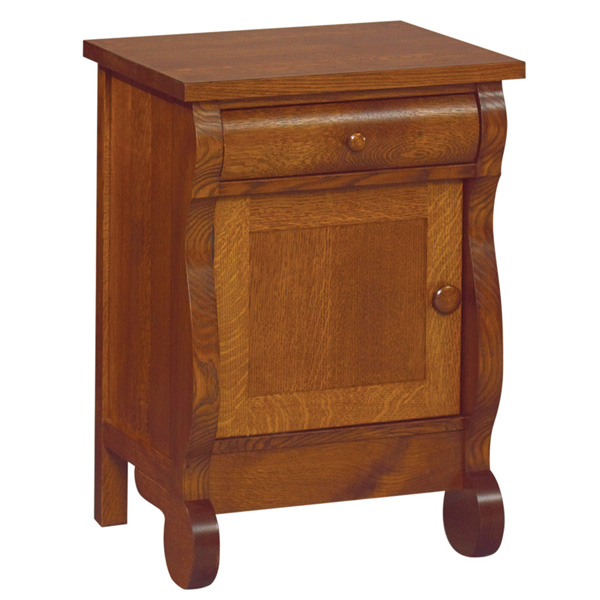 Old Classic Sleigh 1 Drawer, 1 Door Nightstand