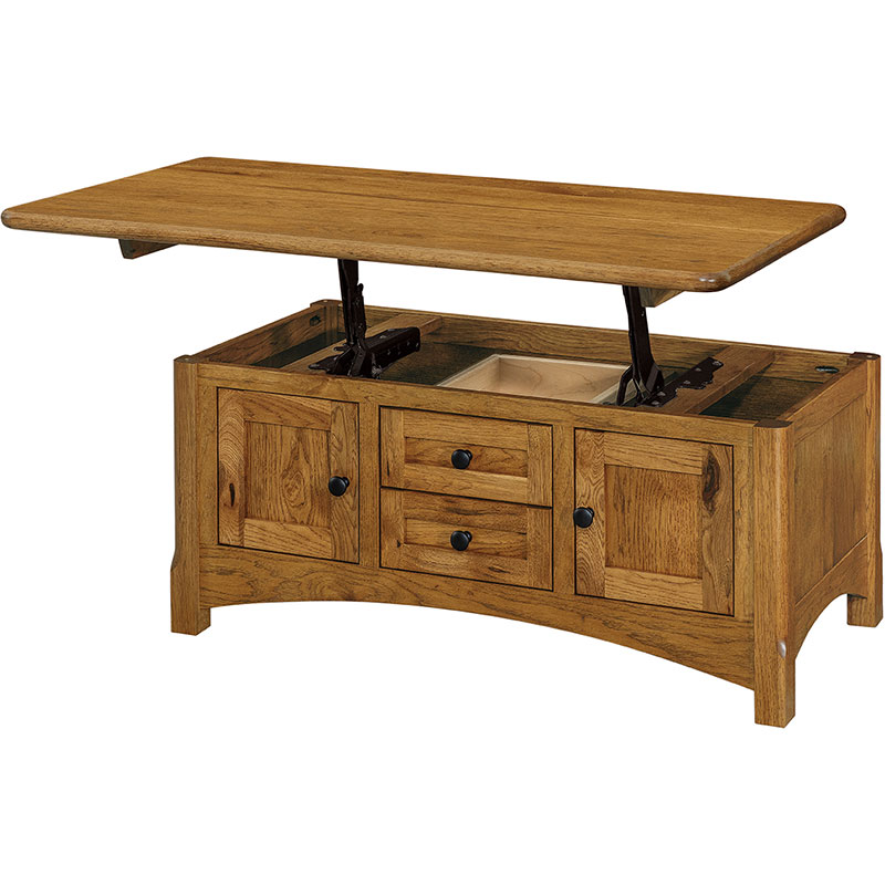Vicksburg Cabinet Coffee Table w/ Lift Top