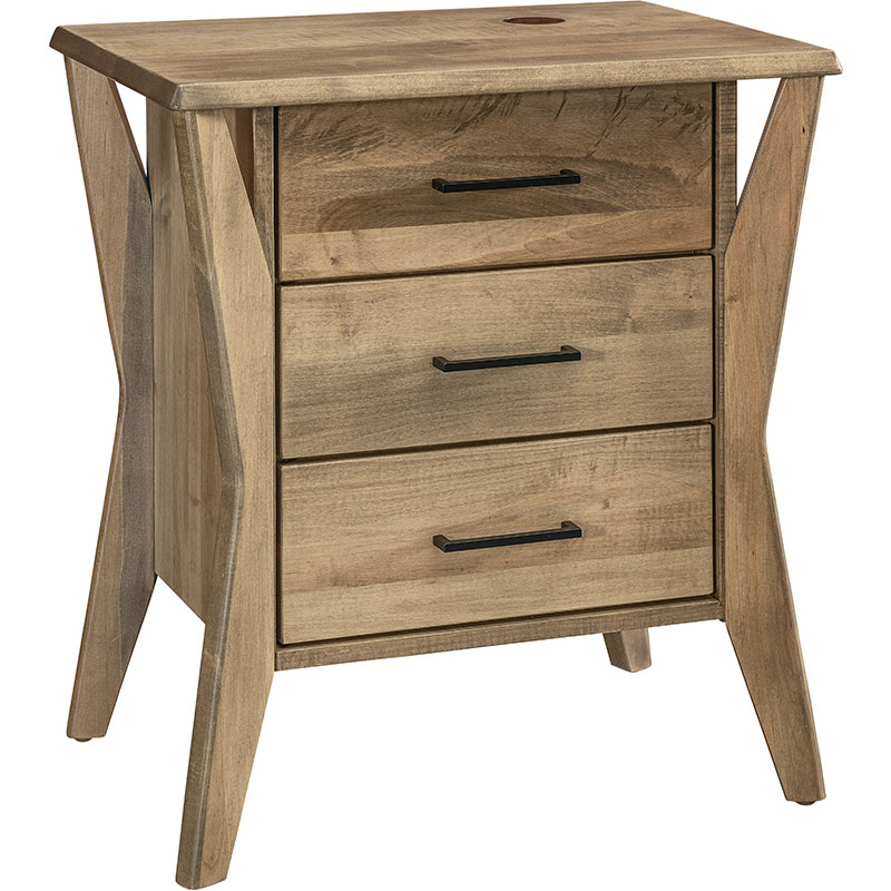 West Newton 3 Drawer Nightstand