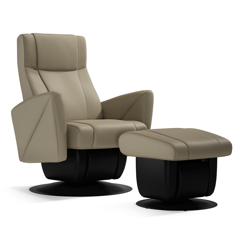 Austin Swivel Gliding Recliner & Ottoman - Medium