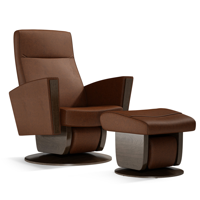 Denver Swivel Gliding Recliner & Ottoman - Medium
