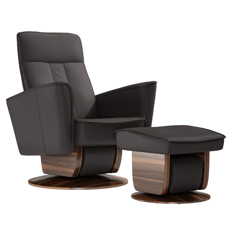 Kingston Swivel Gliding Recliner & Ottoman - Medium