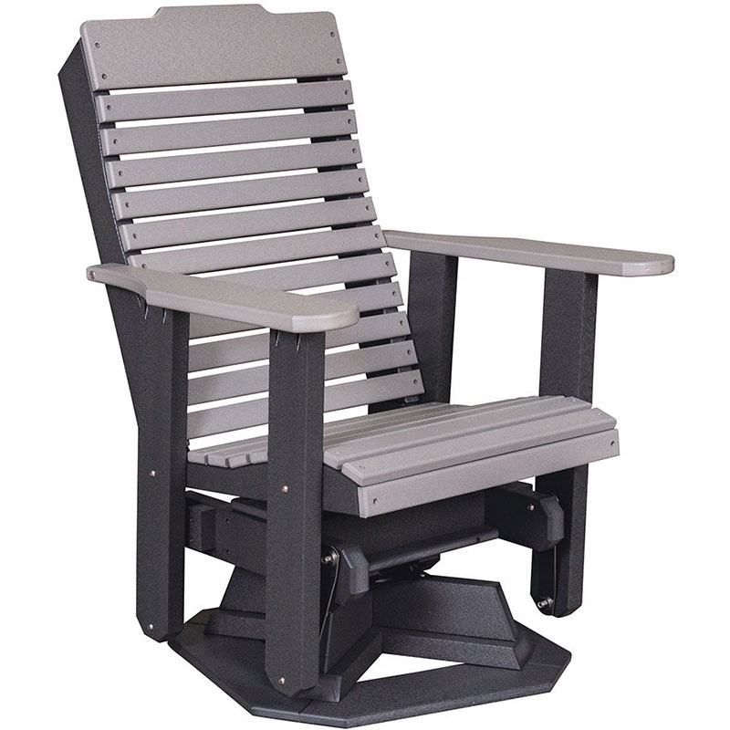 High Back Lumbar Swivel Glider