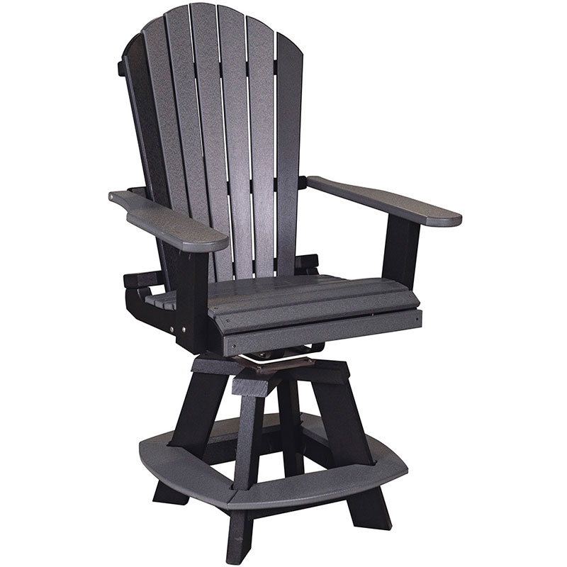 Adirondack Round Base Swivel Bar Chair - 24"H Seat