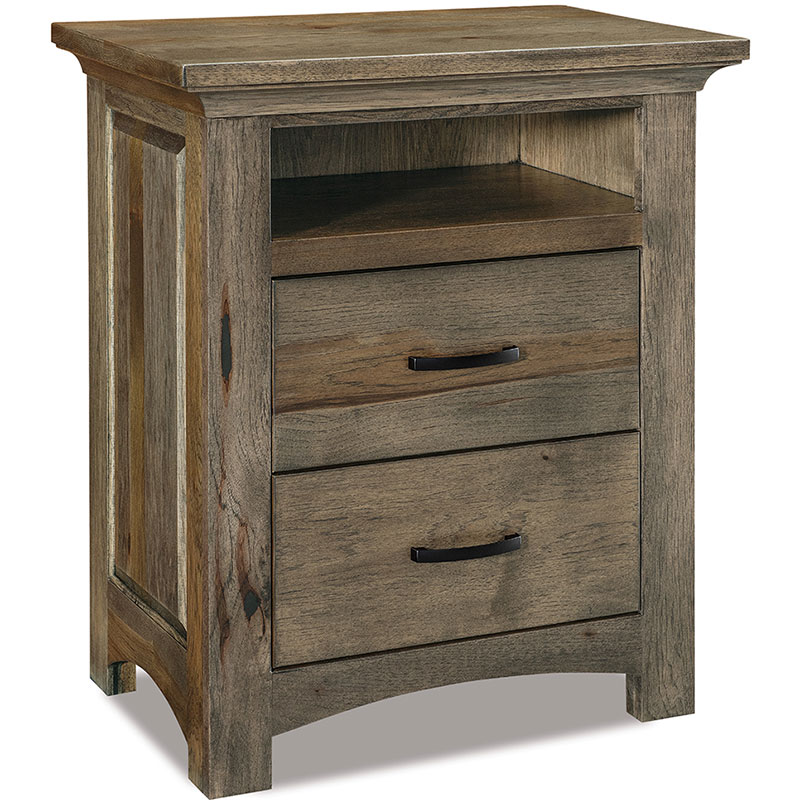 Abby 2 Drawer Nightstand with opening