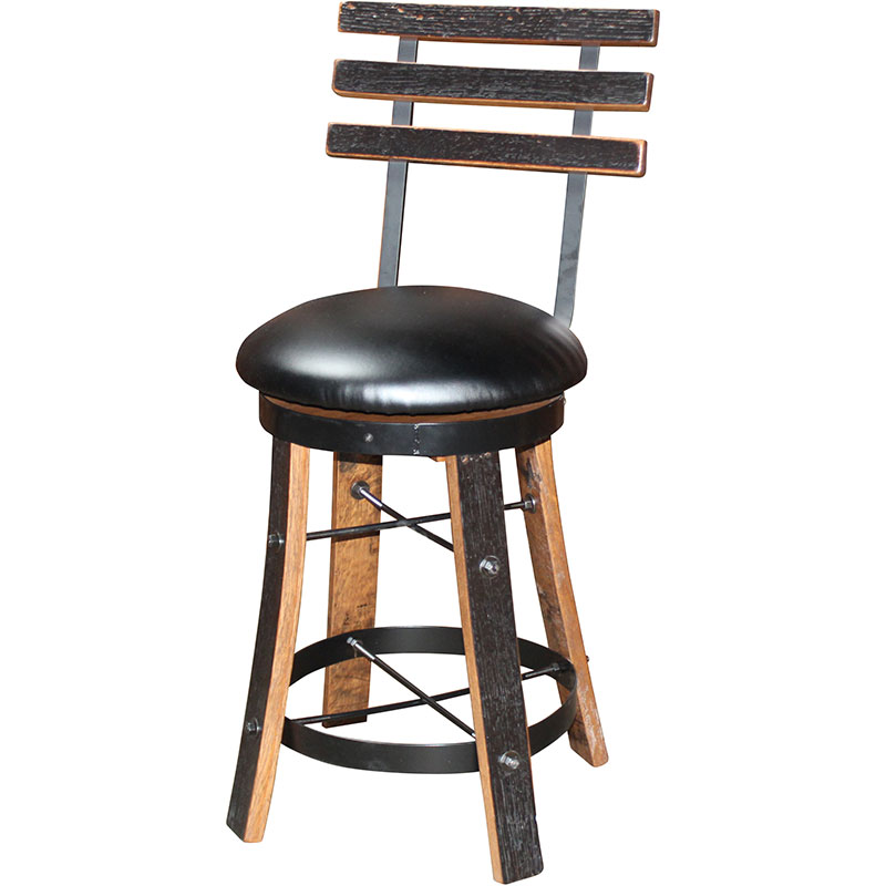 Reverse Leg Barstool w/ Cushion Seat
