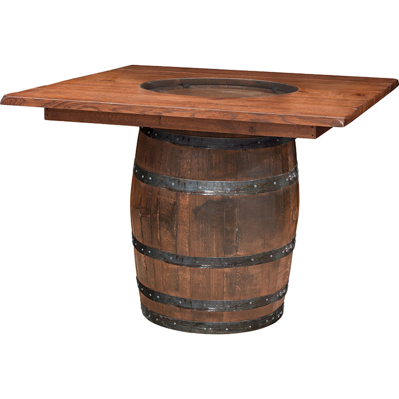 Plain Barrel Square Top Table