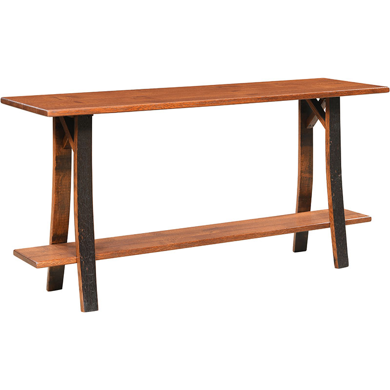 Barrel Stave Reverse Leg TV Console