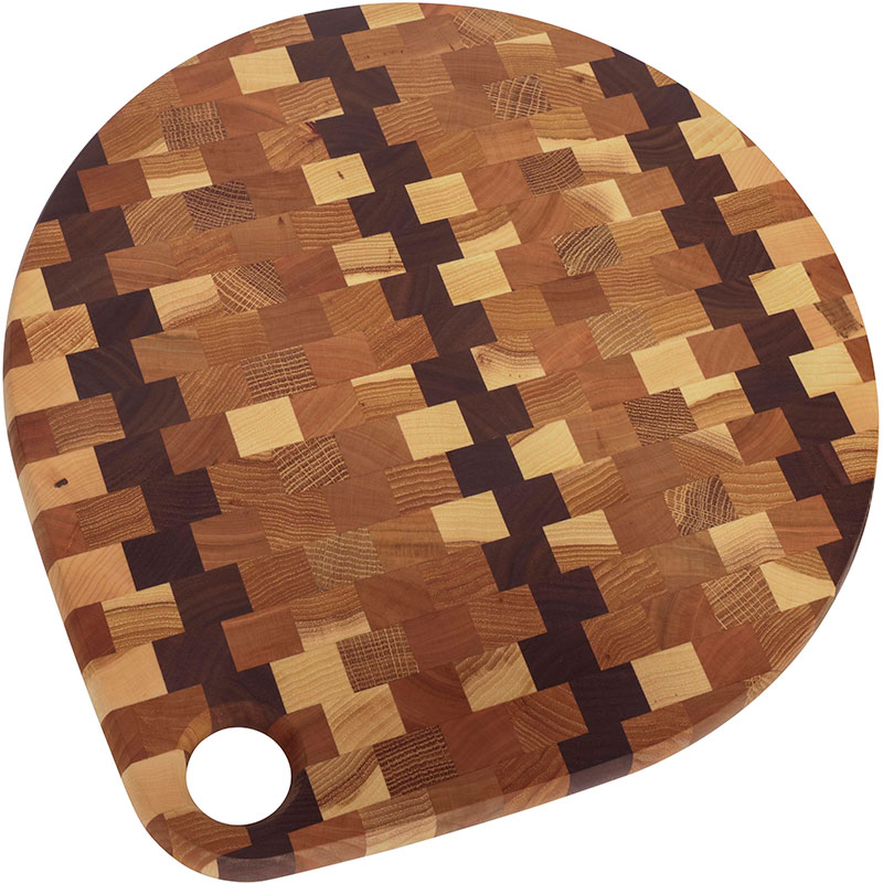 Checkered Tear Drop Cutting Board