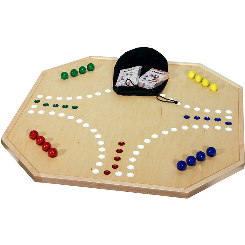 Marble Chase Game w/ Jumbo Marbles & Cards