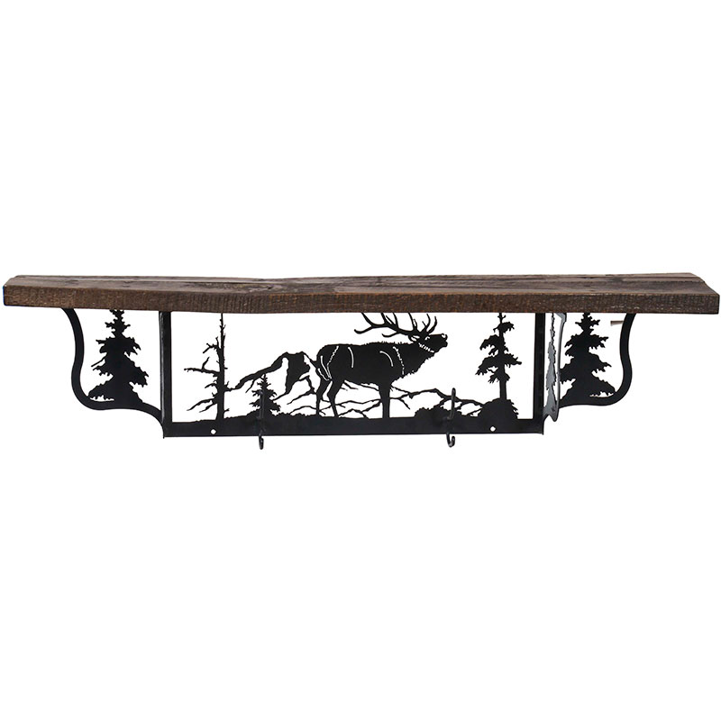 Rustic Shelf w/ Elk