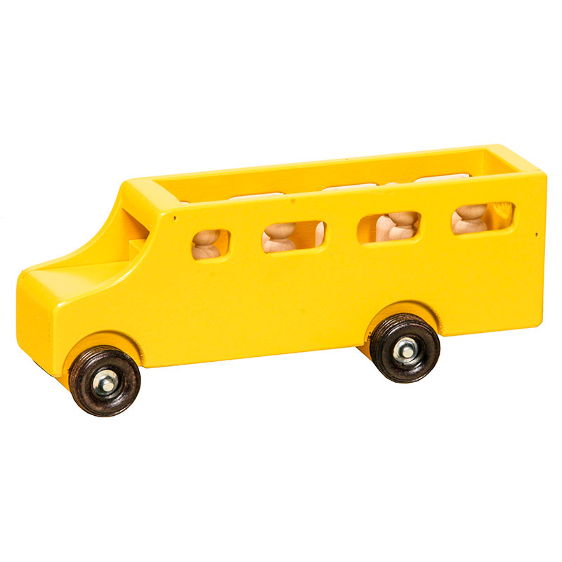 Wooden School Bus w/ People