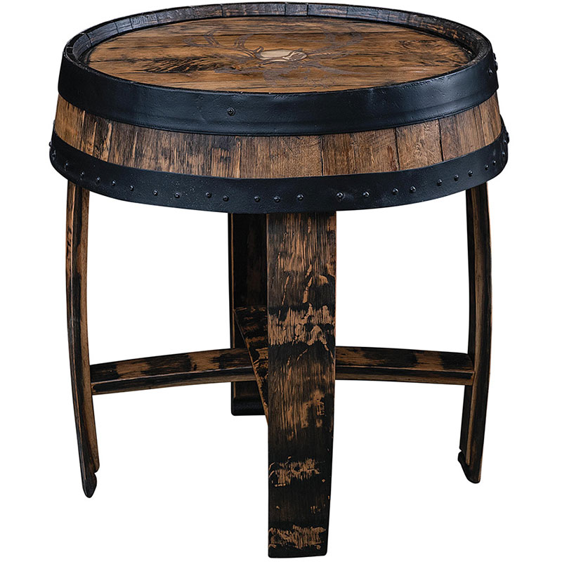 Barrel Top End Table