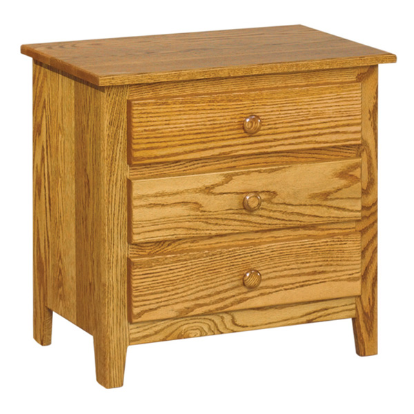 Shaker J&R 3 Drawer Nightstand 25"H