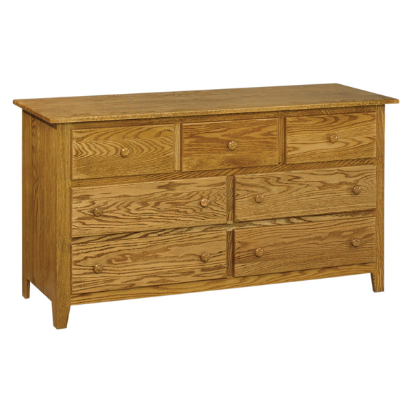 Shaker J&R 7 Drawer Dresser 59"