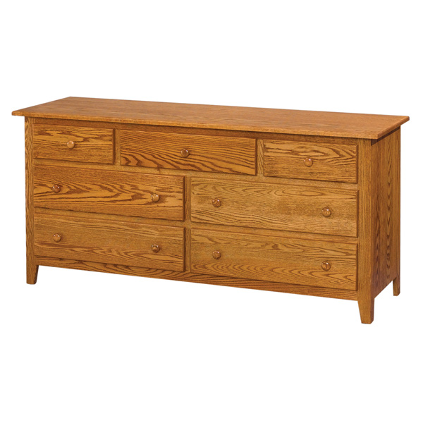 Shaker J&R 66\" 7 Drawer Dresser