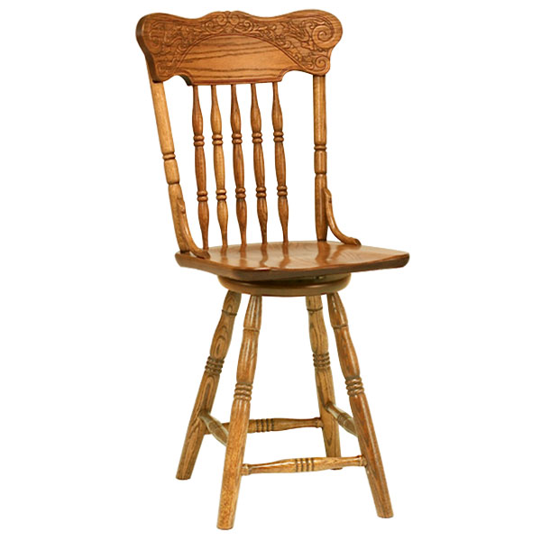 Shelby Spindle Swivel Barstool